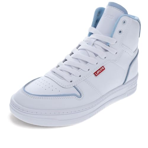 Levi's Damen Drive Hi Sneaker, Weiß/Blau, 39 EU von Levi's