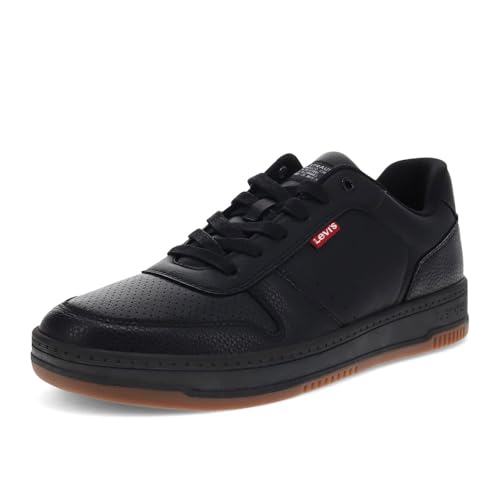 Levi's Drive Lo Herren-Sneaker, Schwarz (Black/Gum), 43.5 EU von Levi's
