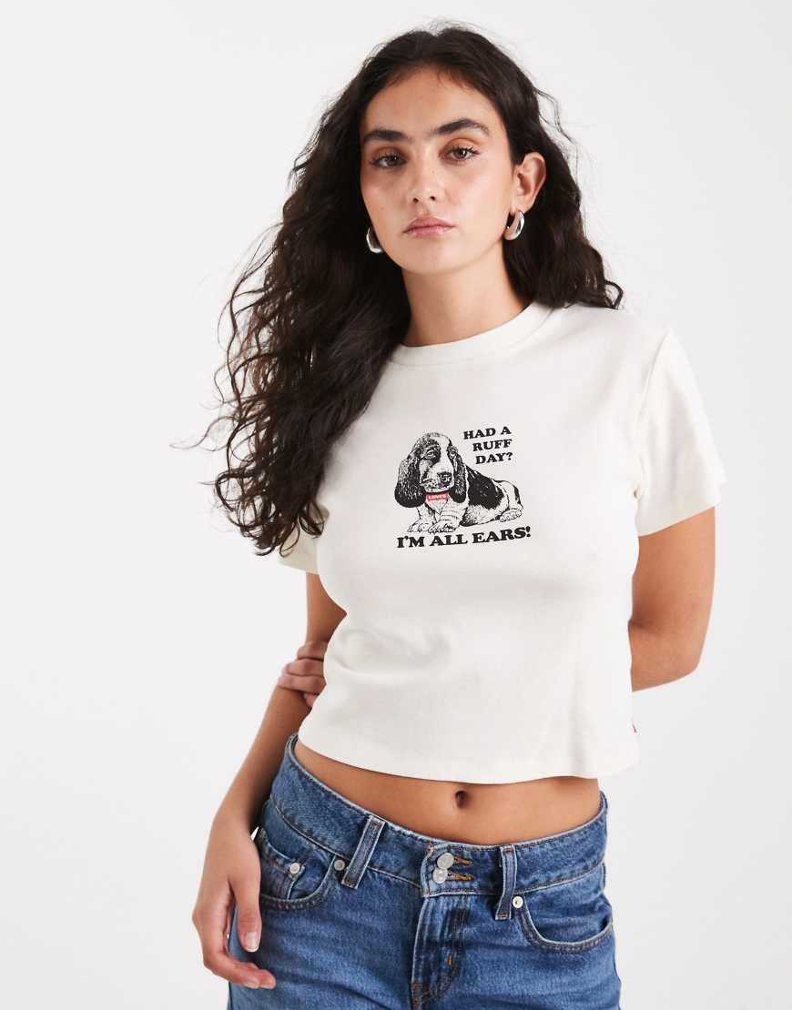 Levi's - Essential - T-Shirt in Schwarz mit „All Ears"-Grafik von Levi's