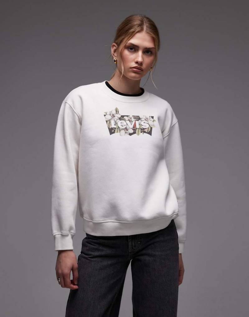 Levi's - Everyday - Sweatshirt in Ecru mit Grafik-Logoprint-Weiß von Levi's