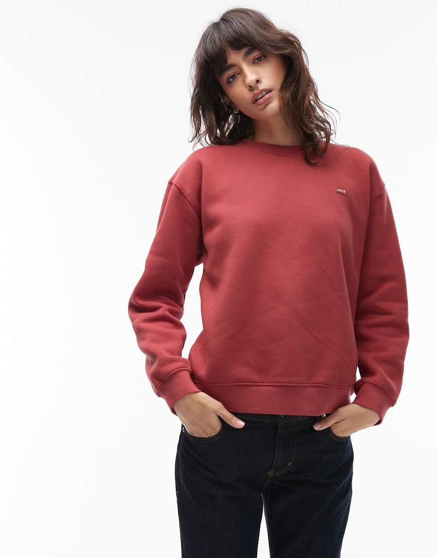 Levi's - Everyday - Sweatshirt in kräftigem Rot mit kleinem Logo von Levi's