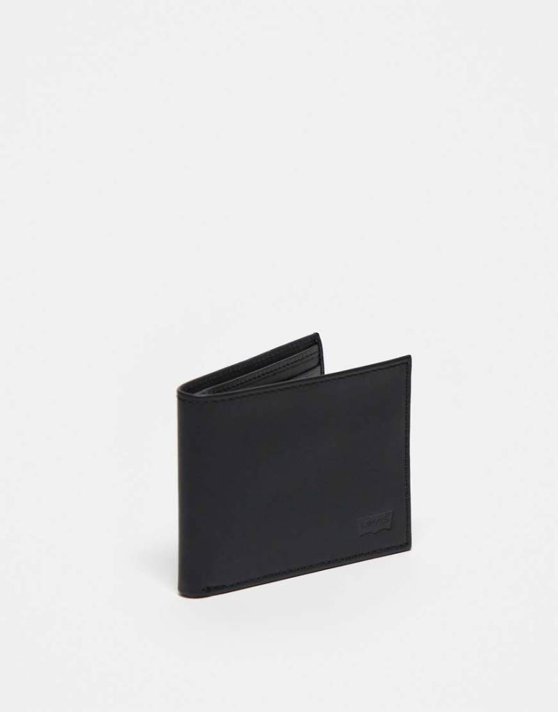 Levi's - Geldbörse zum Aufklappen in Schwarz mit Fledermaus-Logo von Levi's