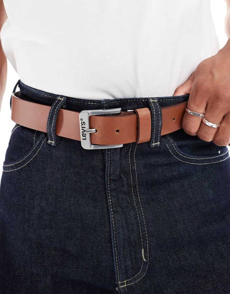Levi's - Gürtel aus Leder in Braun mit Logo-Schnalle von Levi's