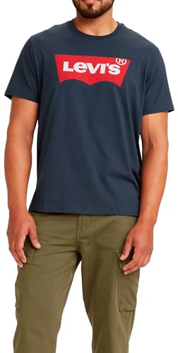 Levi's Herren Graphic Set-In Neck T-Shirt, Batwing Logo, Dress Blues, XXL von Levi's
