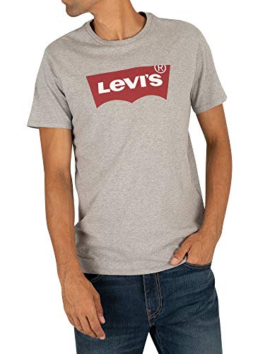 Levi's Herren Graphic Set-in Neck T-Shirt , Graphic H215 Midtone Htr Grey, XXS von Levi's
