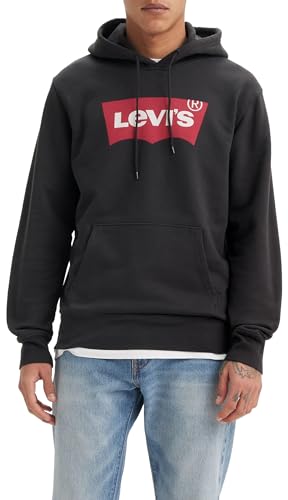 Levi's Herren Standard Graphic Sweatshirt Hoodie Kapuzenpullover, Housemark Two Color Jet Black, S von Levi's