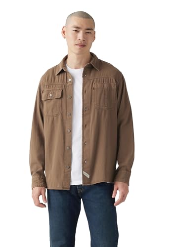 Levi's Herren Auburn Worker Shirt Hall Rain Drum Garment Dye Brown XL Levi's Herren Auburn Worker Shirt Hall Rain Drum Garment Dye Brown XL von Levi's