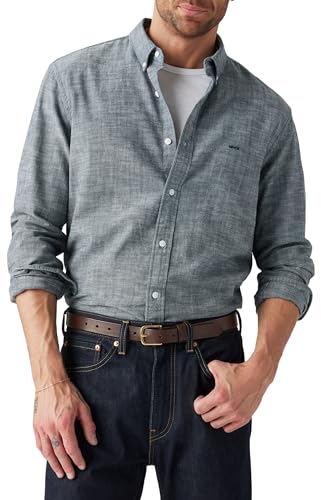 Levi's Herren Authentic Button Down Marlon Dark Blue Chambray S von Levi's