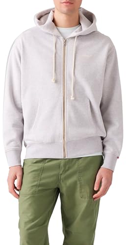 Levi's Herren Authentic Full Zip Sweatshirt, Light Gray Htr BROS BC03, XL von Levi's