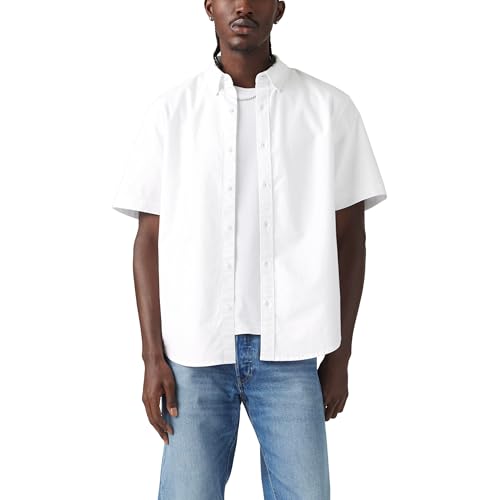 Levi's Herren Authentic Hemd mit kurzen Ärmeln Bright White White XS von Levi's