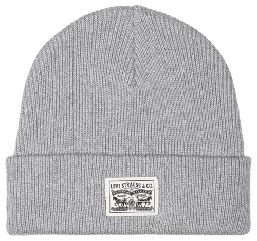 Levi's Herren Backpatch Beanie, Regular Grey, UN von Levi's