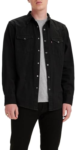 Levi's Herren Barstow Western Standard Hemd,Marble Black Denim Rinse,M von Levi's