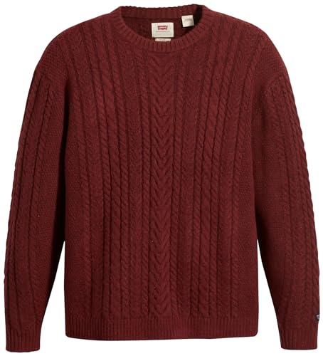 Levi's Herren Battery Crewneck Sweater Sweatshirt, Decadent Chocolate, L von Levi's