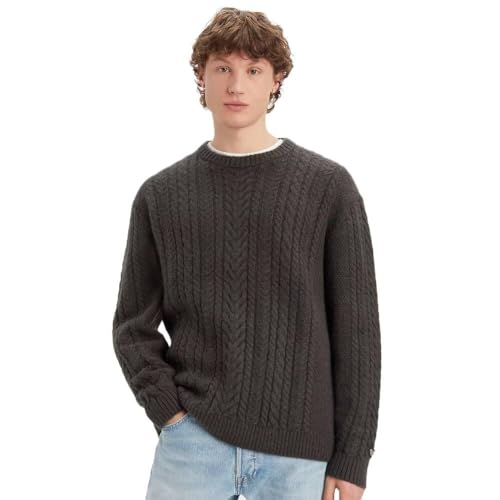 Levi's Herren Battery Crewneck Sweater Sweatshirt, Raven, S von Levi's