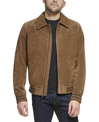 Levi's Herren Bomberjacke aus Velourslederimitat Jacke, Cognac, M von Levi's