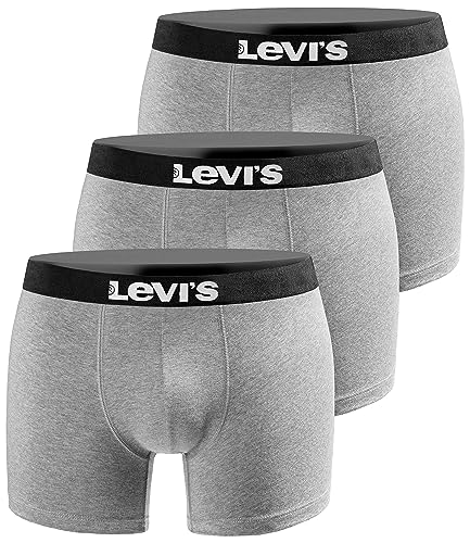 Levi's Herren Boxershort Print Limited Grey Edition 3er Pack - Grey New One - Gr. S von Levi's