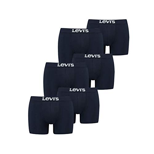 Levi's Herren Boxershorts 6er Pack - Solid Basic Boxer Brief - 905001001 (Marineblau, XL) von Levi's