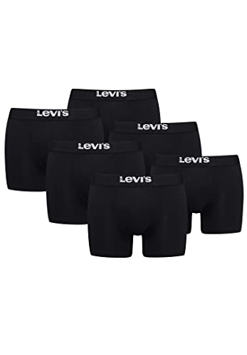 Levi's Herren Boxershorts Boxer Brief Unterhosen 905001001 6er Pack, Farbe:Black, Bekleidungsgröße:L von Levi's