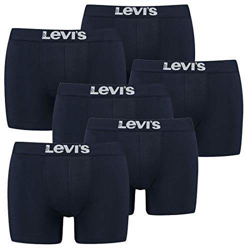 6er Pack Herren Levis Solid Basic Boxer Brief Boxershorts Unterwäsche Pants, Bekleidungsgröße:M, Farbe:321 - Navy von Levi's