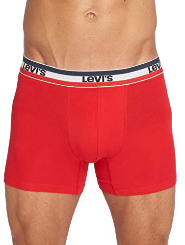 Levi's Herren Levis 200SF SPRTSWR Logo Color Boxer Brief 2P Boxershorts, Mehrfarbig (Red/Black 786), XX-Large (2er Pack) von Levi's