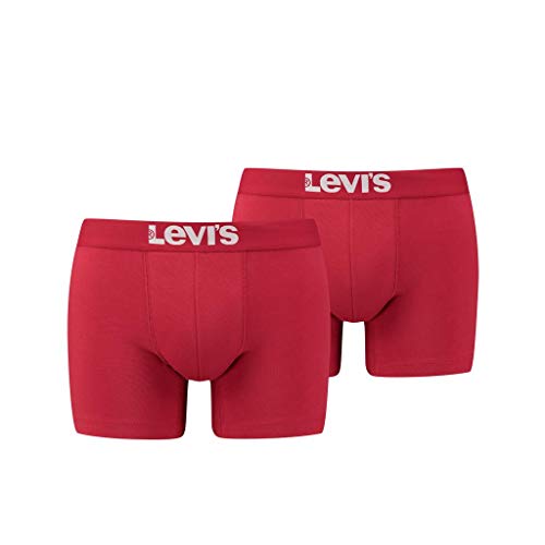 Levi's Herren Boxershorts Shorts Boxer Brief Unterhosen 951007001 4er Pack, Farbe:Rot, Wäschegröße:XL, Artikel:-186 Chili Pepper von Levi's