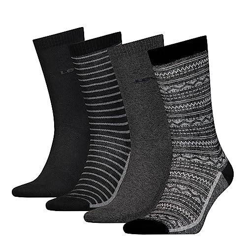 Levi's Herren CLSSC Sock, Black Combo, 39/42 (4er Pack) von Levi's