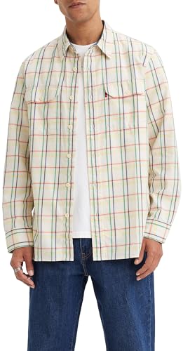 Levi's Herren Classic Worker Standard Hemd, Smaller Samson Plaid Egret, XS von Levi's