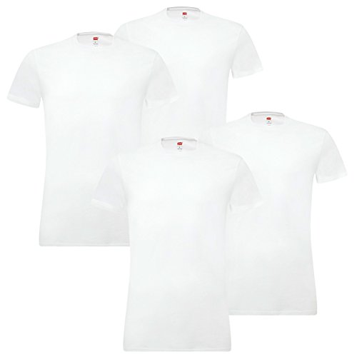 Levi's Herren Crew Neck T-Shirts Stretch Cotton 905055001 2er Pack, Weiß, XL von Levi's
