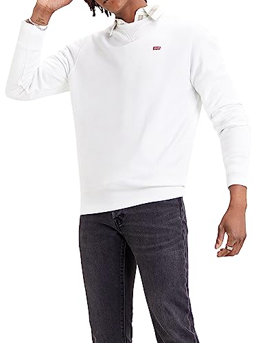 Levi's Herren Sweatshirt mit Rundhalsausschnitt, Weiß von Levi's