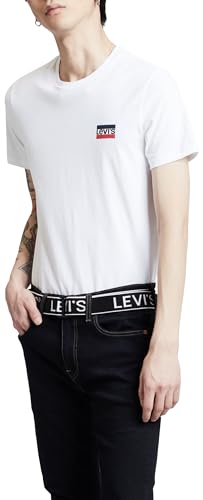 Levi's Herren 2pk Crewneck Graphic T-Shirt , 2 Pack Sw White/ Mineral Black, XXS von Levi's