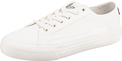 Levi's Herren Decon Lace Sneaker, glänzend weiß, 45 EU von Levi's