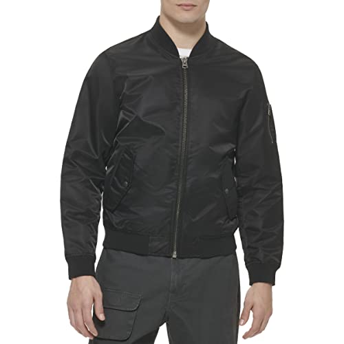 Levi's Herren Flight Lightweight Zip-up Bomber Jacket Varsity Jacke, Schwarz Ma-1 ungefüllt, XS Levi's Herren Flight Lightweight Zip-up Bomber Jacket Varsity Jacke, Schwarz Ma-1 ungefüllt, XS von Levi's