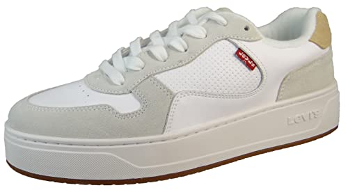 Levi's Herren Glide Sneakers, Off-White, 44 EU von Levi's