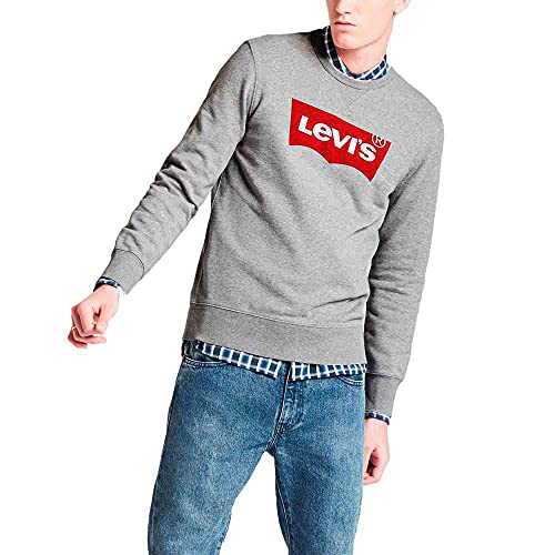 Levi's Herren Graphic Crew B Sweatshirt , Add Crew T2 Hm Midtone Heather Grey, XXS von Levi's