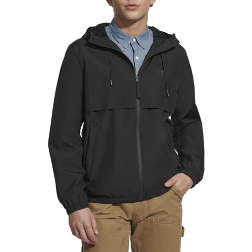 Levi's Herren Hooded Rain Jacket & Windbreaker Jacke, Schwarz, L von Levi's