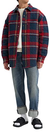 Levi's Herren Ingleside Overshirt , Gunnar Plaid Rhythmic Red, M von Levi's