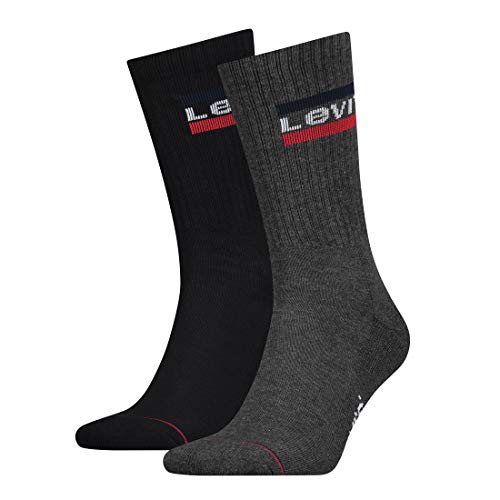 Levi's LEVIS 144NDL REGULAR CUT SPRTWR LOGO 2P Socken, Herren, Mehrfarbig 39/42 EU (Herstellergröße: 039) von Levi's