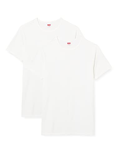 Levi's Herren LEVIS Men Solid CREW 2P T-Shirt,, 2per pack Weiß (White 300), Medium von Levi's