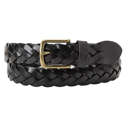 Levi's Herren Leather Braid Belt, Black, 120 Levi's Herren Leather Braid Belt, Black, 120 von Levi's