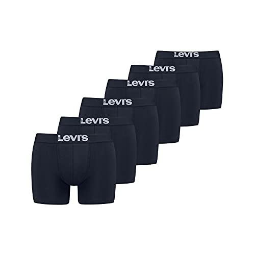 Levi's Herren Levi's Men's Solid Basic Boxers (6 pack) Boxer Shorts, blau, S von Levi's