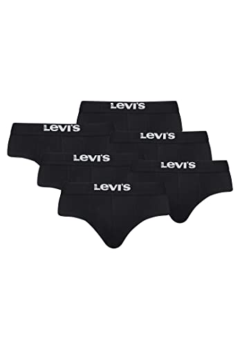 Levi's Herren Levi's Men's Solid Basic Brief (6 pack) Briefs, Schwarz, XL von Levi's