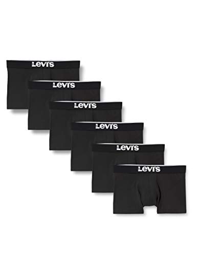 Levi's Herren Levi's Men's Solid Basic Trunk (6 pack) Trunks, Schwarz, S von Levi's