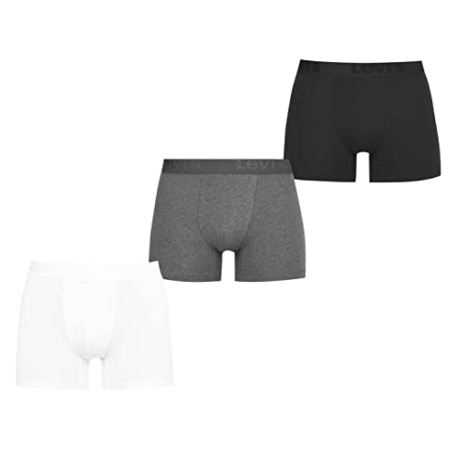 Levi's Herren Levi's Premium Men's Boxer Briefs (3 pack) Boxer Shorts, Schwarz grey combo, M von LEVIS