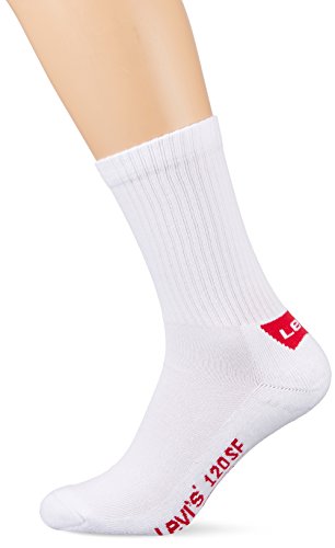 Levi's Herren Levis 120SF Regular Cut Batwing Socken, Weiß (White 300), 39/42 (Herstellergröße: 39) (2er Pack) von Levi's
