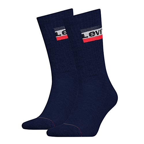 Levi's LEVIS 144NDL REGULAR CUT SPRTWR LOGO 2P Socken, Herren, Blau 43/46 EU von Levi's