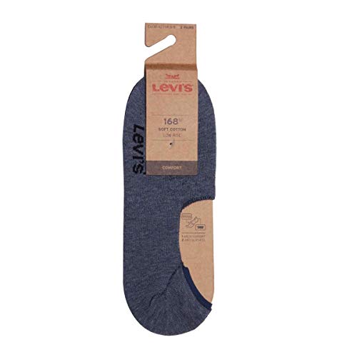Levi's Herren Levis 168SF NO Show 2P Sneakersocken, Blau (mid Denim 824), 43/46 (Herstellergröße: 43-46) (2er Pack) von Levi's
