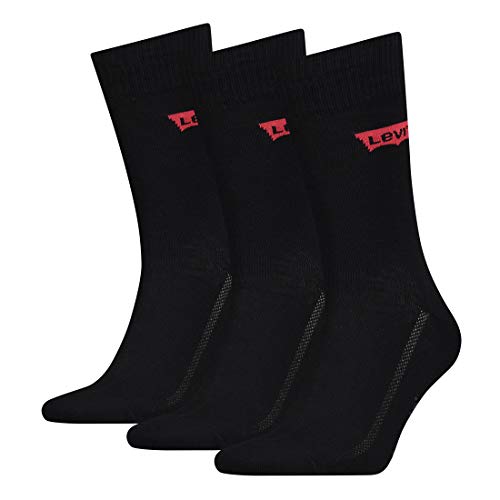 Levi's Unisex Regular Cut Batwing Logo Socken, Jet Black, 39-42 EU von Levi's