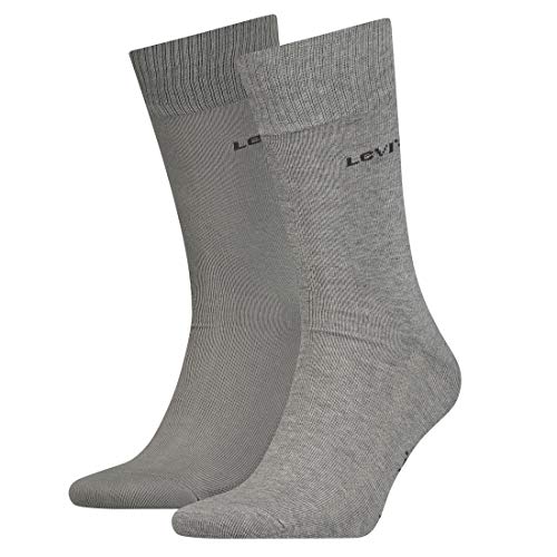 Levi's Herren Levis 168sf Regular Cut 2p Socken, Grau (Middle Grey Melange 758), 39-42 von Levi's