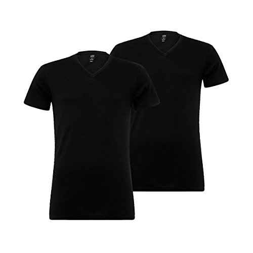 Levi's Herren Levis 200sf V-Neck 2p Unterhemd, Schwarz (Jet Black 884), Small (2er Pack) von Levi's
