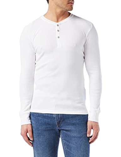 Levi's Men's 300ls Long Sleeve Henley 1p Shirt, ( Farbe: Weiß),(Größe: M) von Levi's